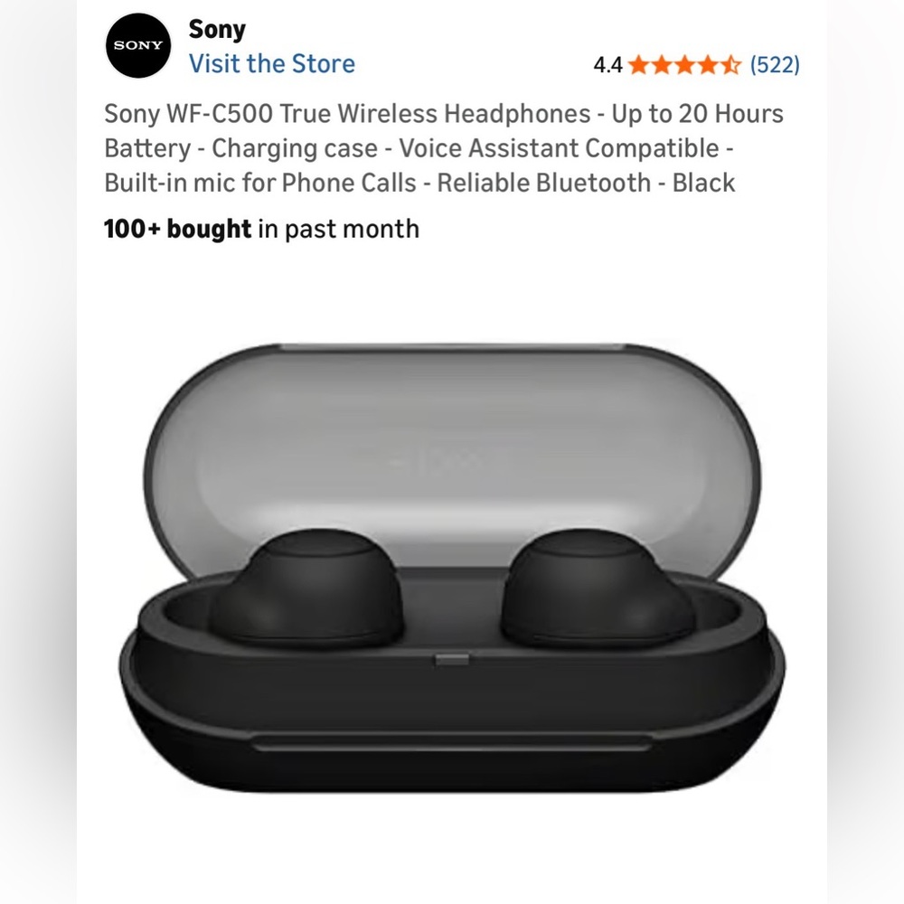 Sony WF-C500 True Wireless Earbuds Teal Color